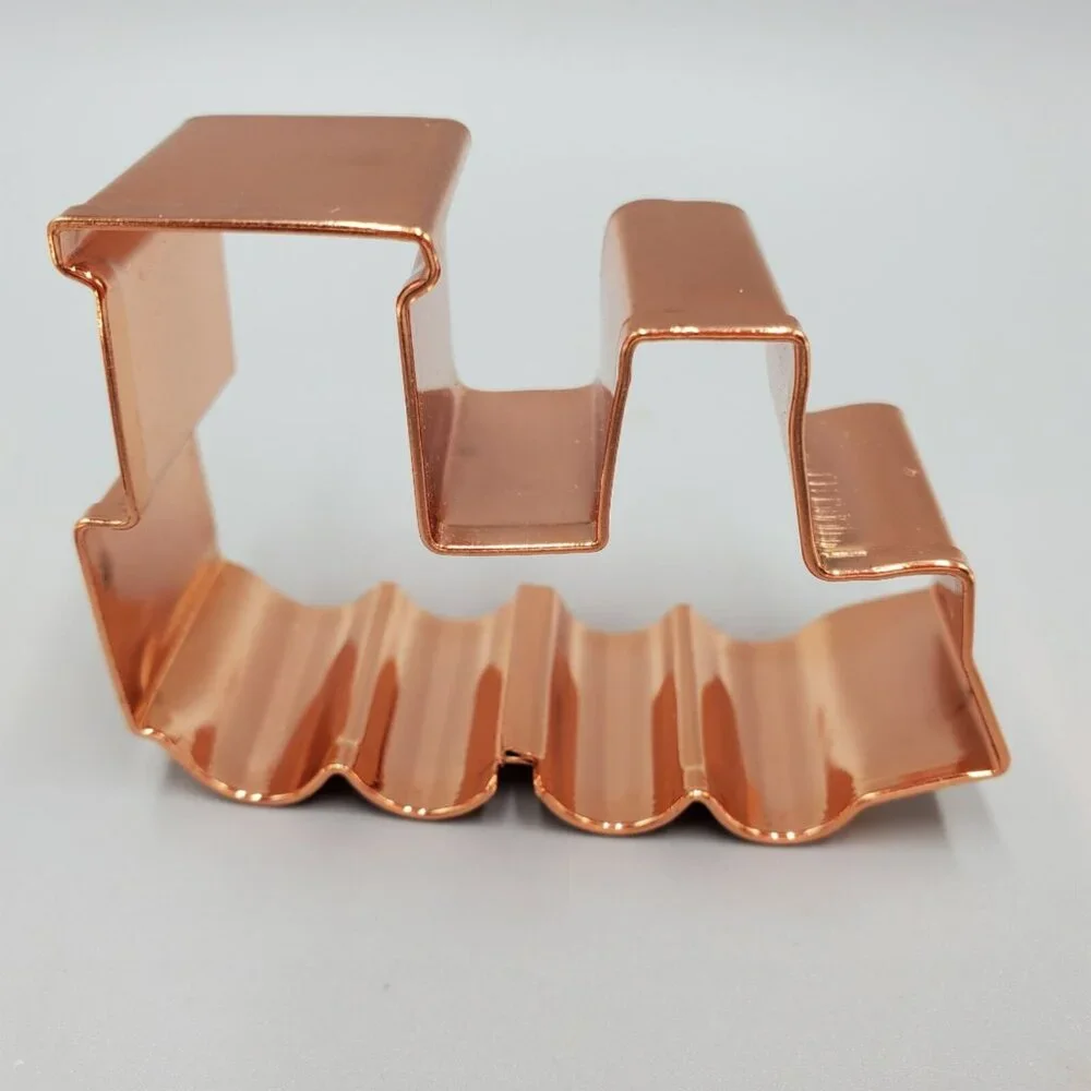 Copper Metal Cookie Cutters Train Locomotive Coal Car Caboose Figural Railroad - Picture 4 of 6